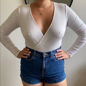 H&M white bodysuit. Worn once.